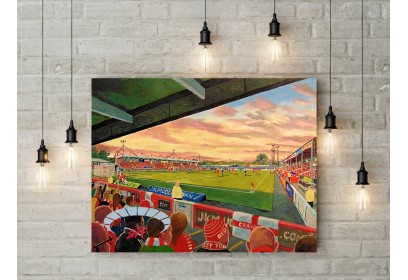 Crawley Town FC Broadfield Stadium Wall Art Canvas